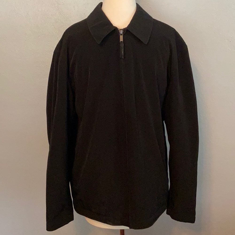 Axcess Men Black Jacket Coat Zip Front M